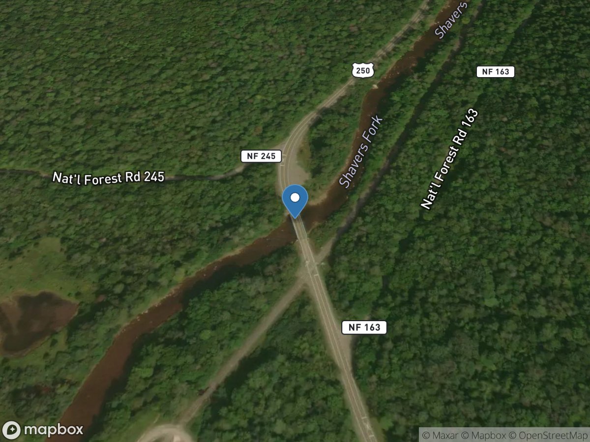 Shavers Fork near Cheat Bridge, WV location