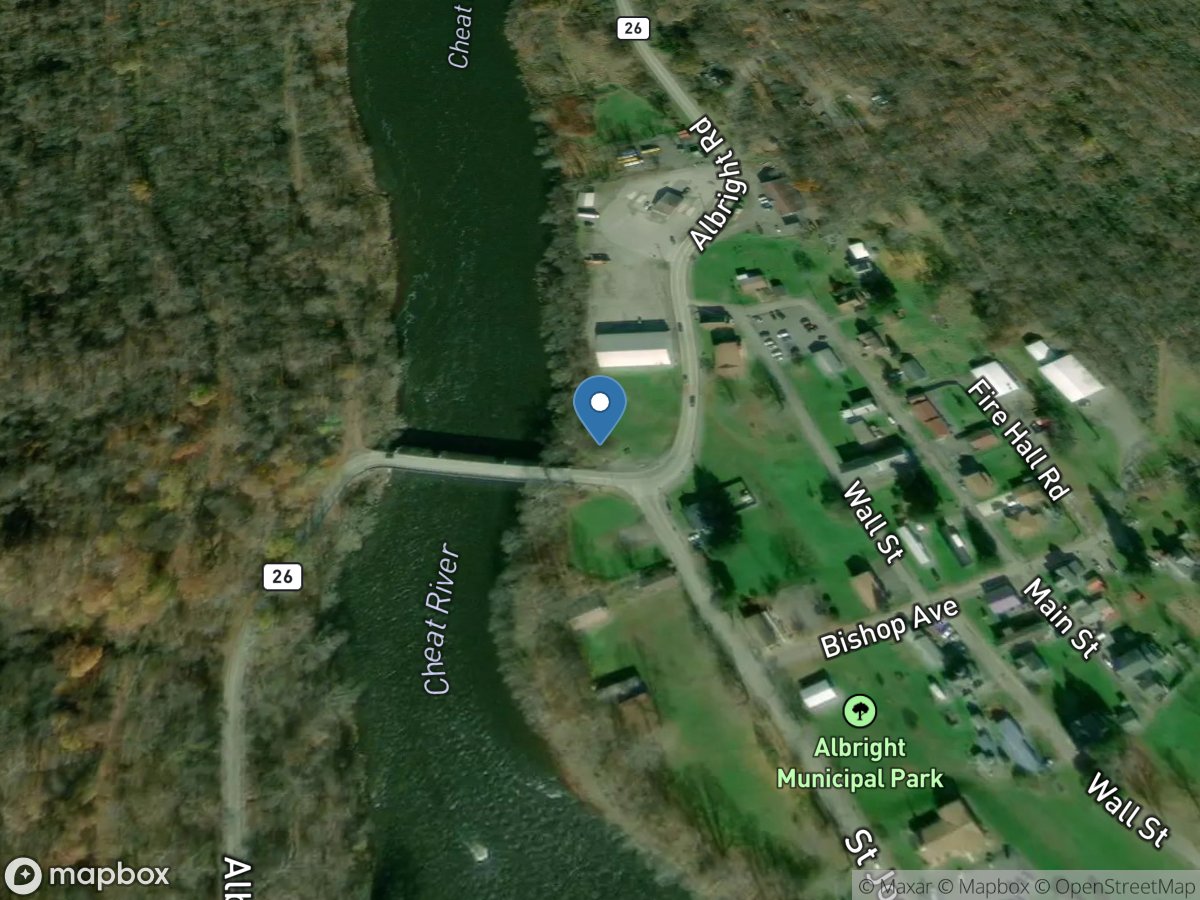 Cheat River at Albright, WV location