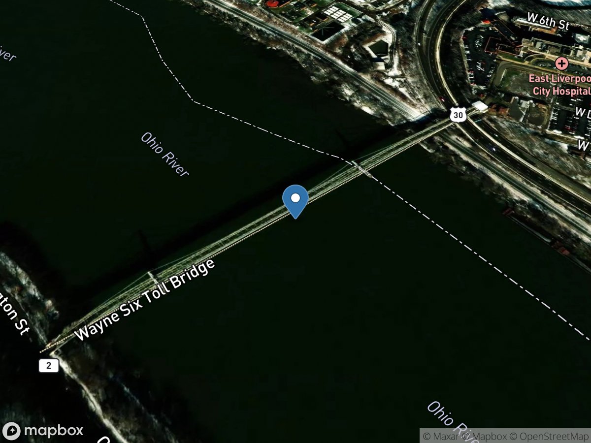 Ohio River at Mile 44.5 at Newell, WV location