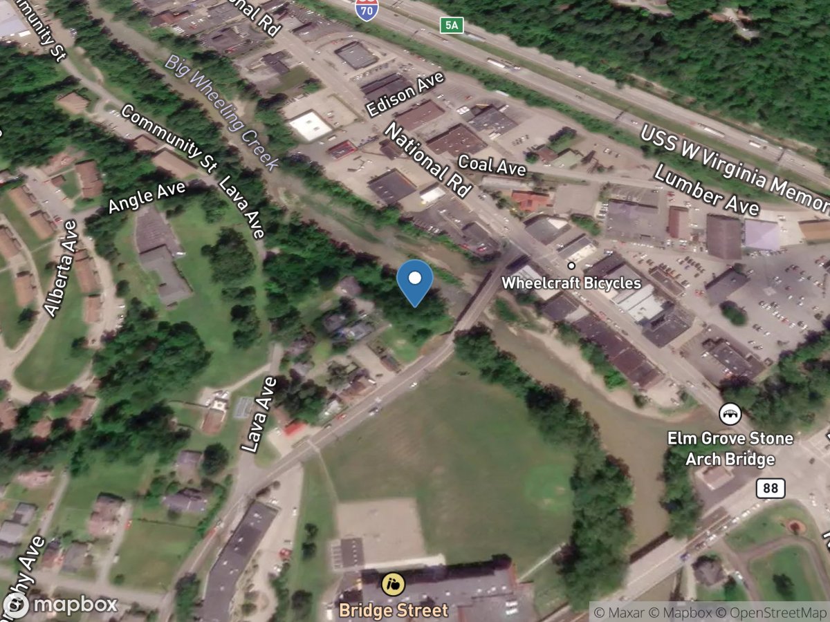 Wheeling Creek at Elm Grove, WV location