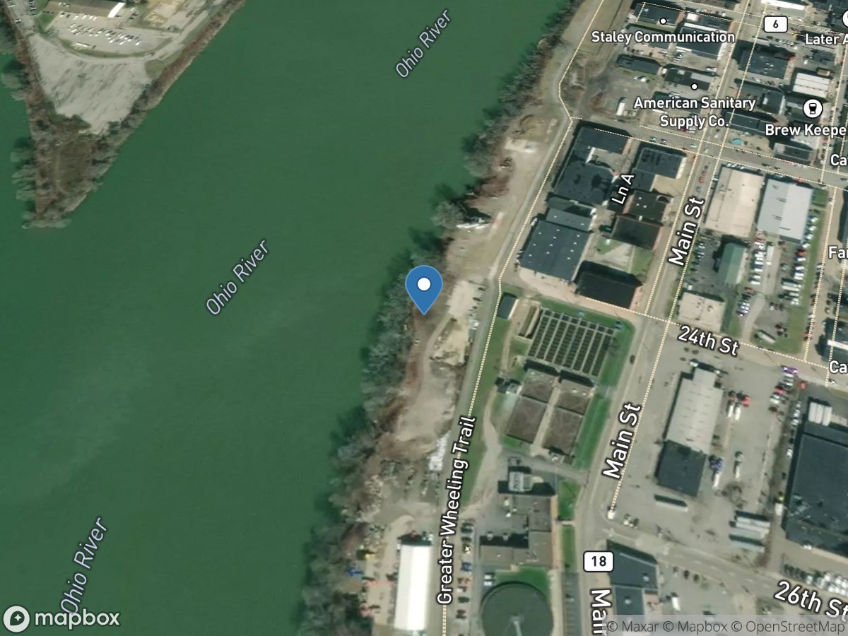 Ohio River at Wheeling, WV location