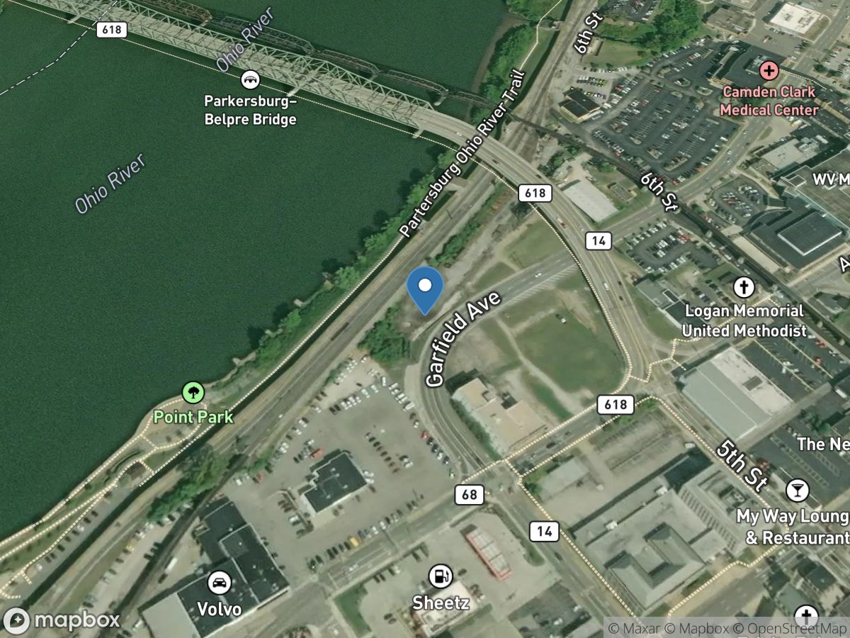 Ohio River at Parkersburg, WV location