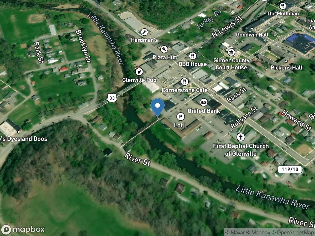 Little Kanawha River at Glenville, WV location