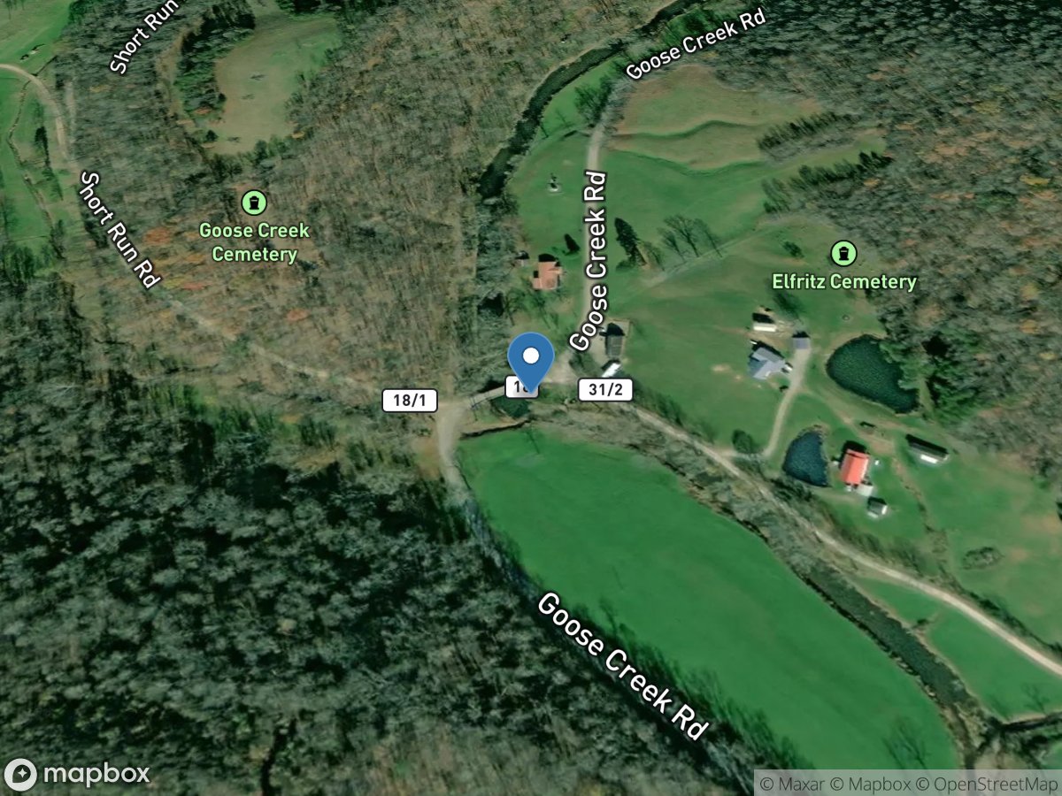 Goose Creek near Petroleum, WV location