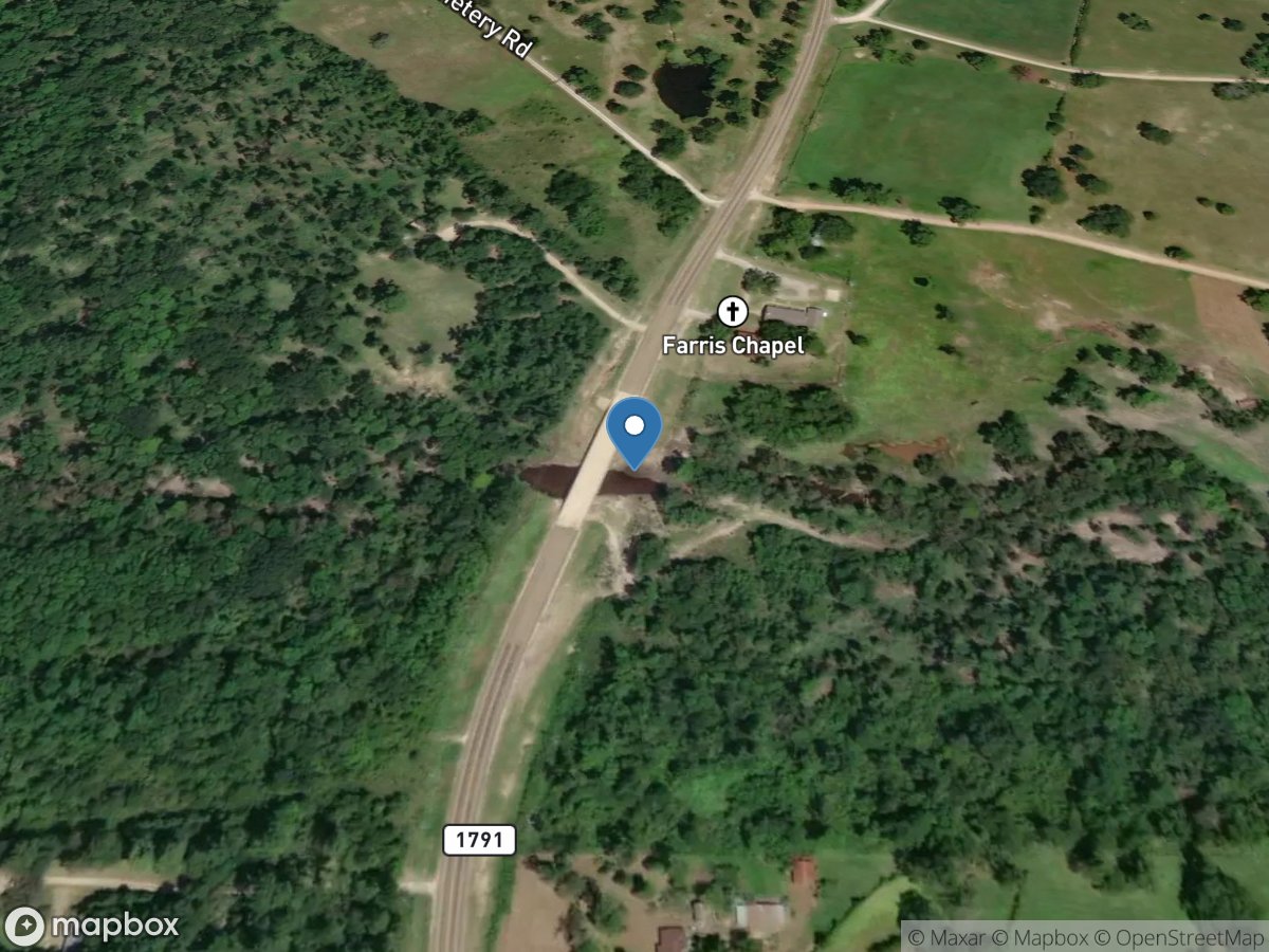 West Sandy Creek at FM 1791 near Richards, TX location