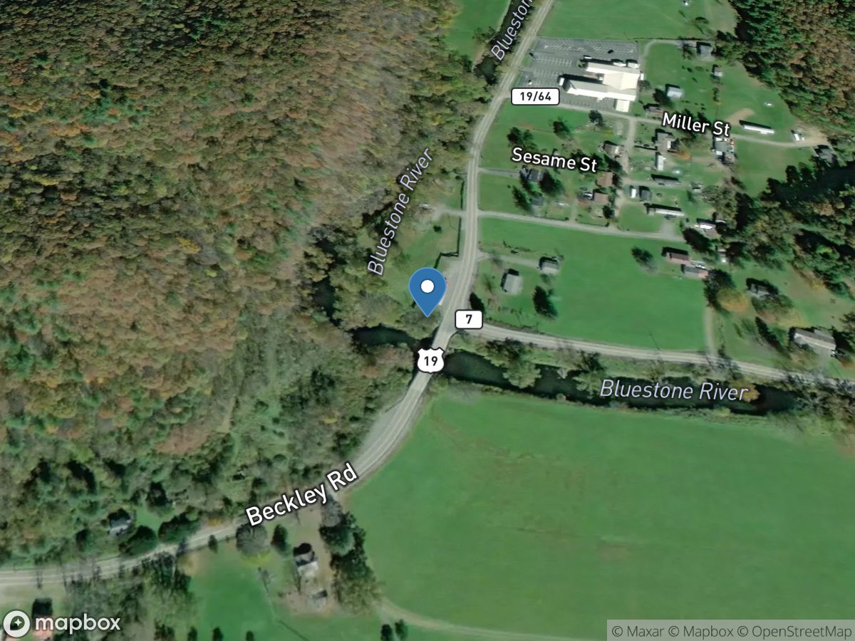 Bluestone River near Spanishburg, WV location