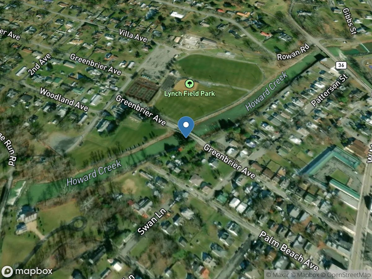 Howard Creek at White Sulphur Springs, WV location