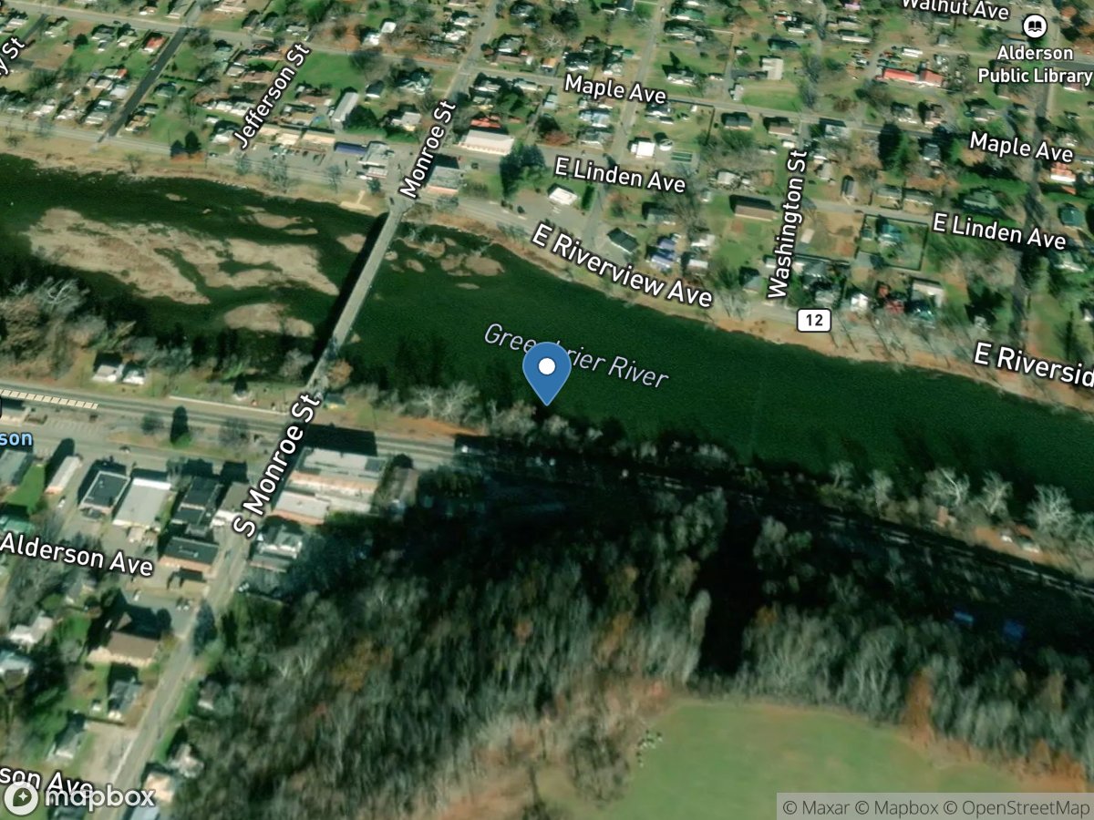 Greenbrier River at Alderson, WV location