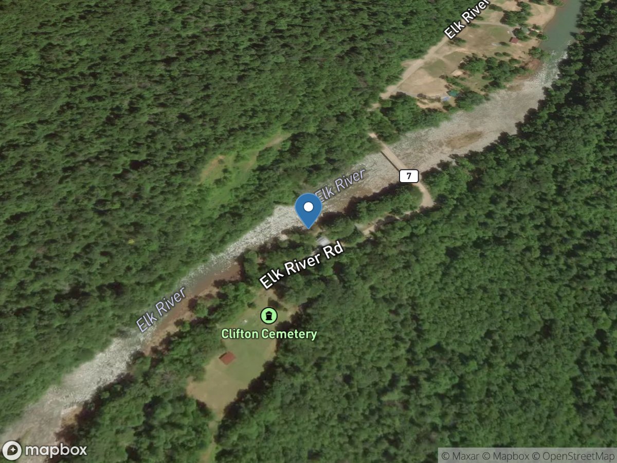 Elk River below Webster Springs, WV location