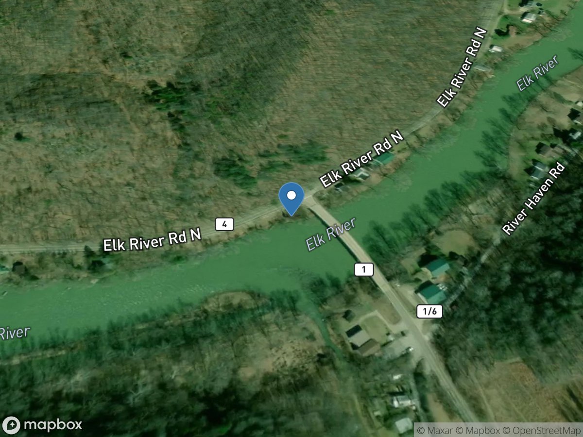 Elk River at Queen Shoals, WV location