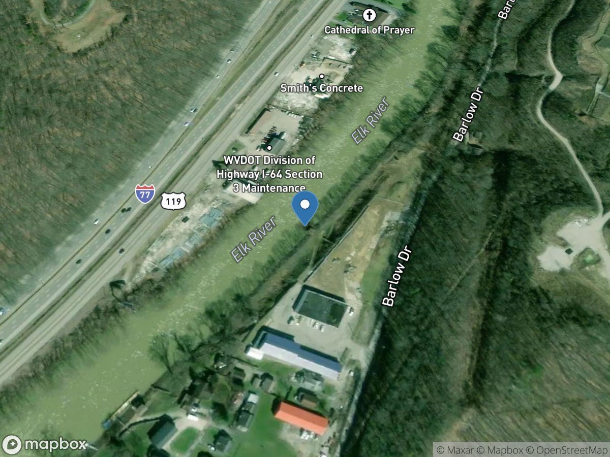 Elk River above Elk Twomile Creek at Charleston, WV location