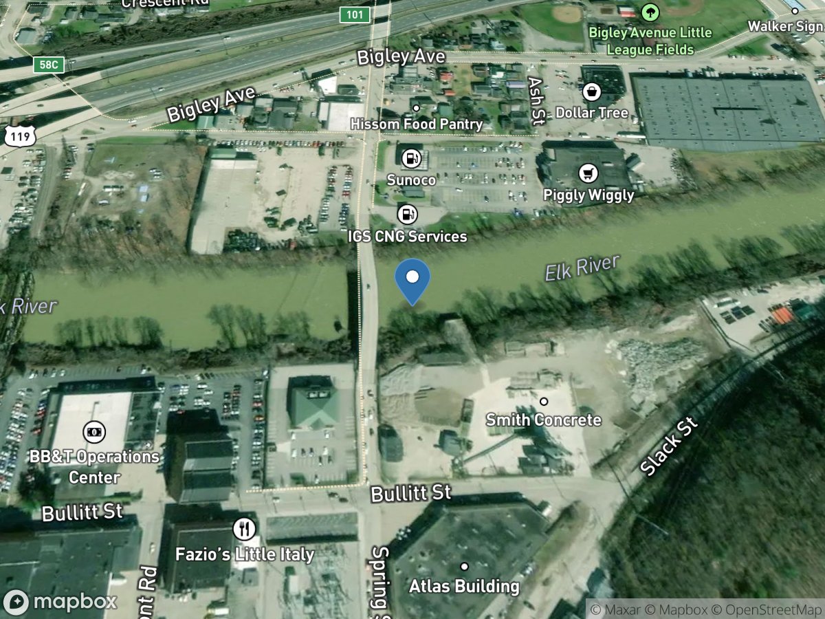 Elk River at Charleston, WV location