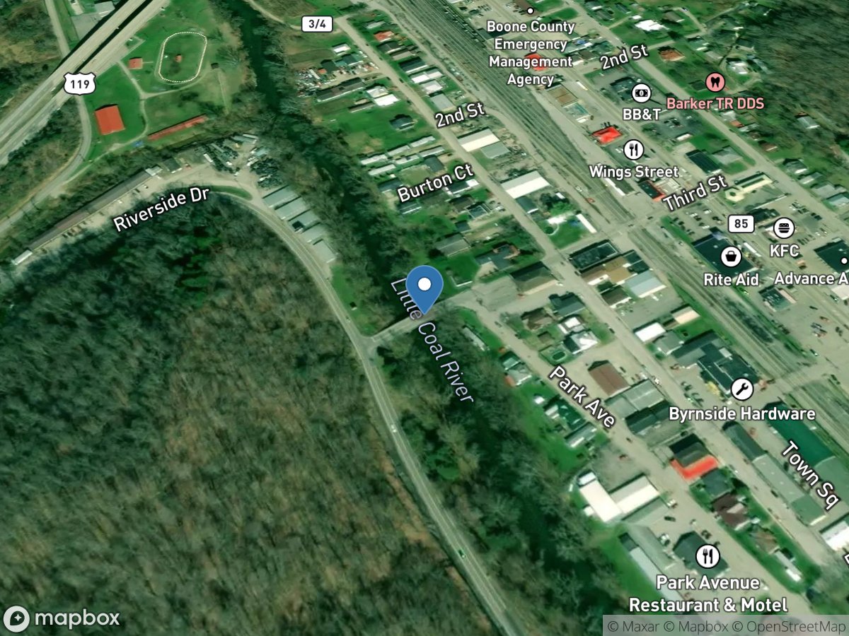 Little Coal River at Danville, WV location