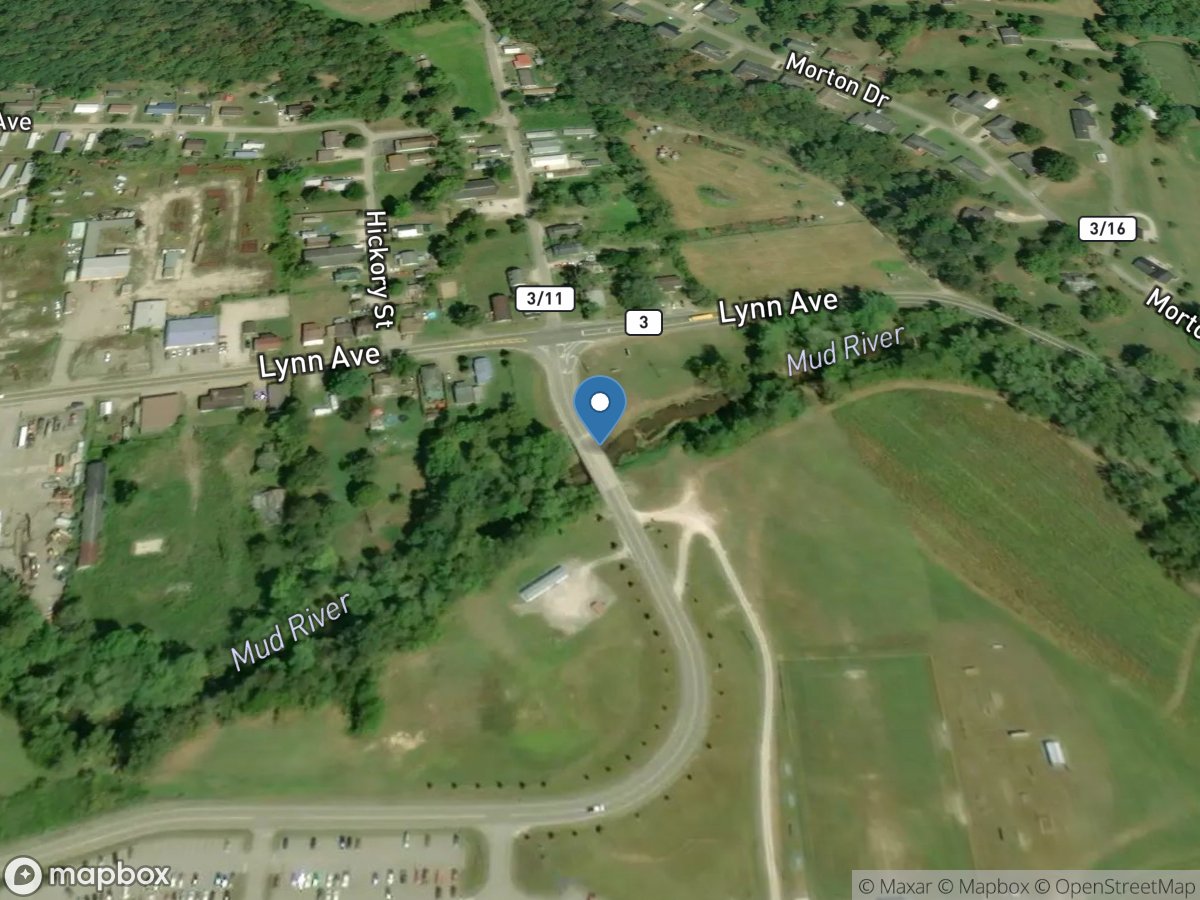 Mud River at Hamlin, WV location