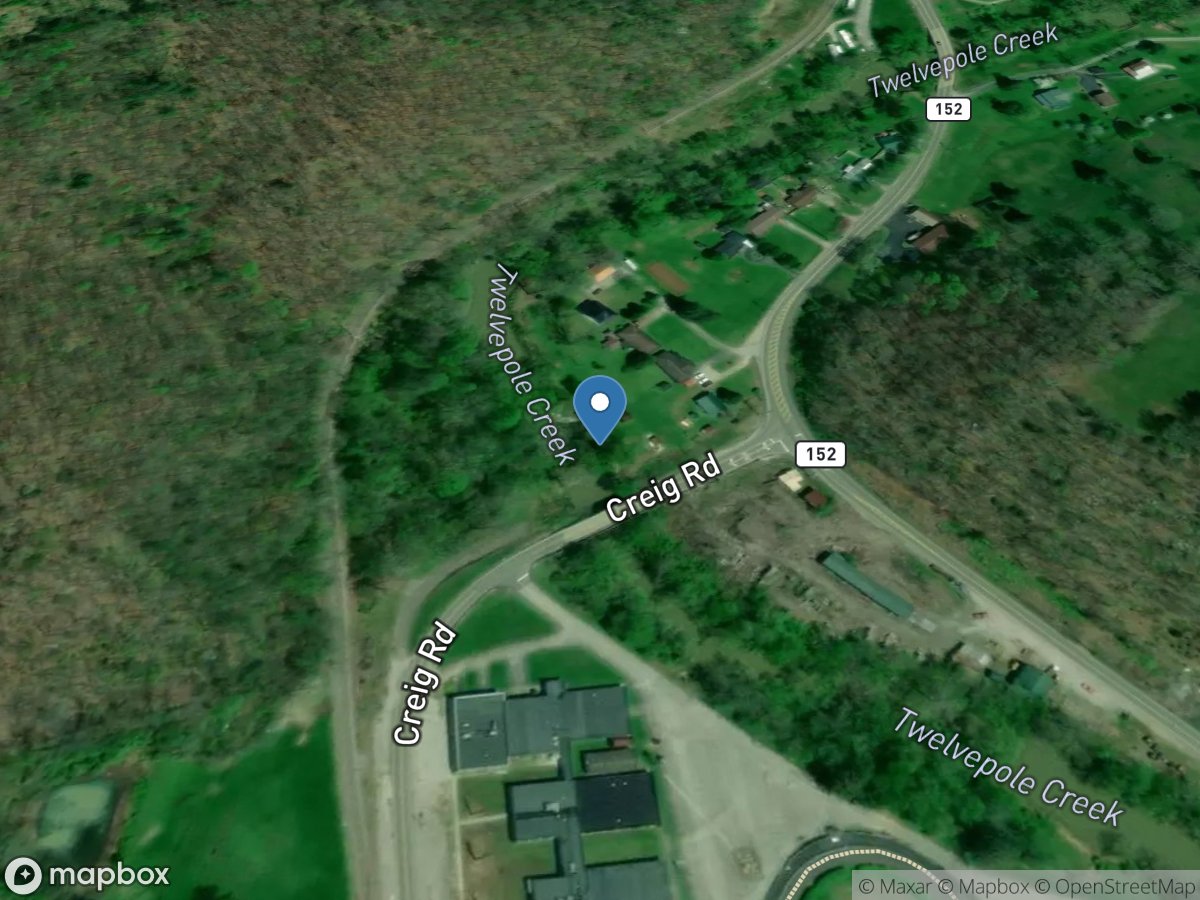 Twelvepole Creek below Wayne, WV location