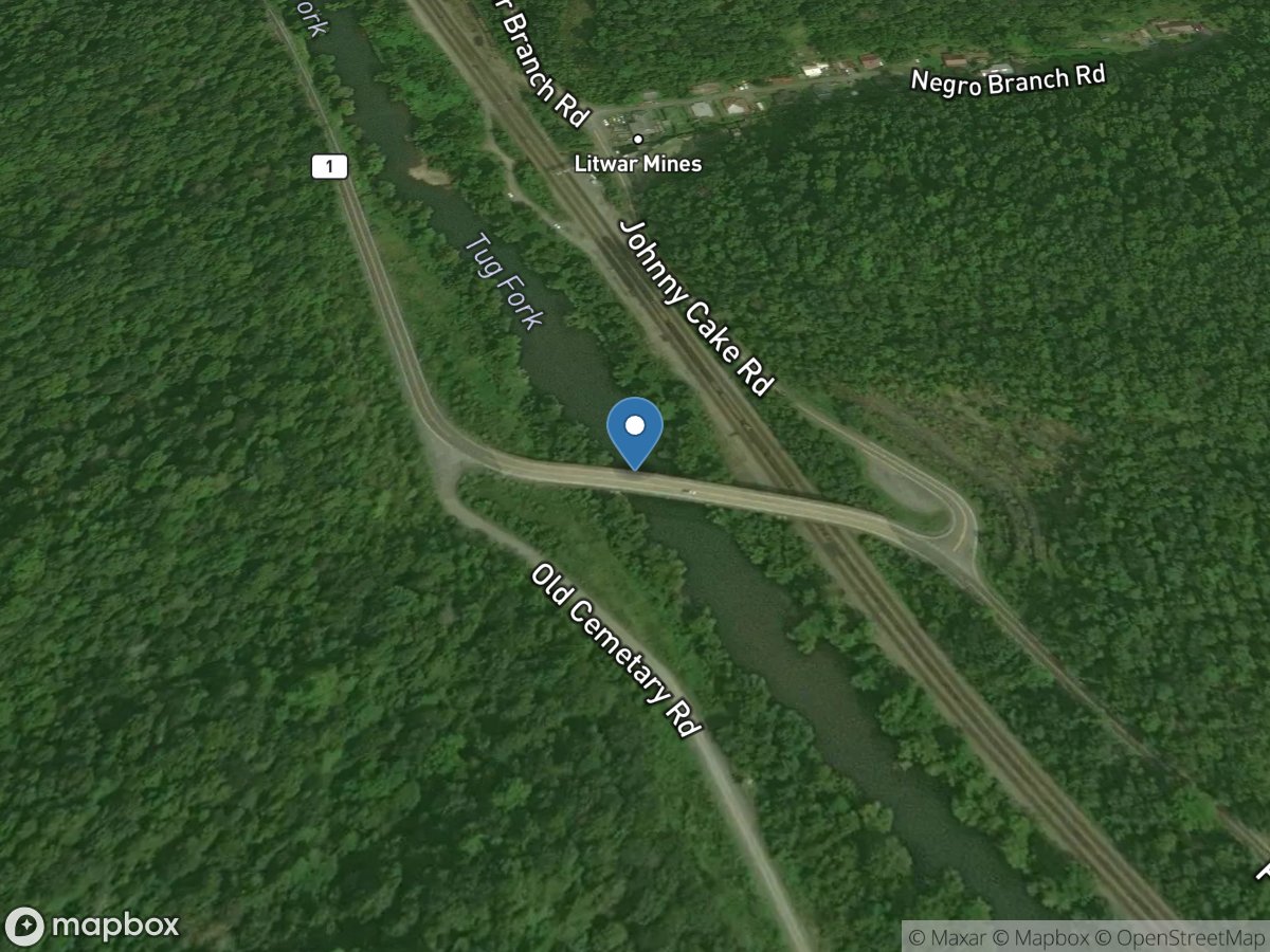 Tug Fork at Litwar, WV location