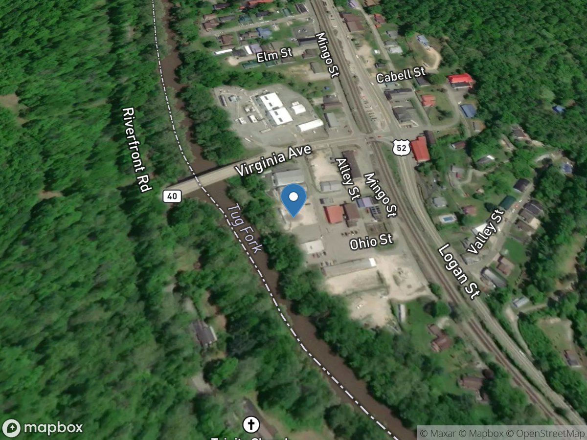 Tug Fork at Kermit, WV location