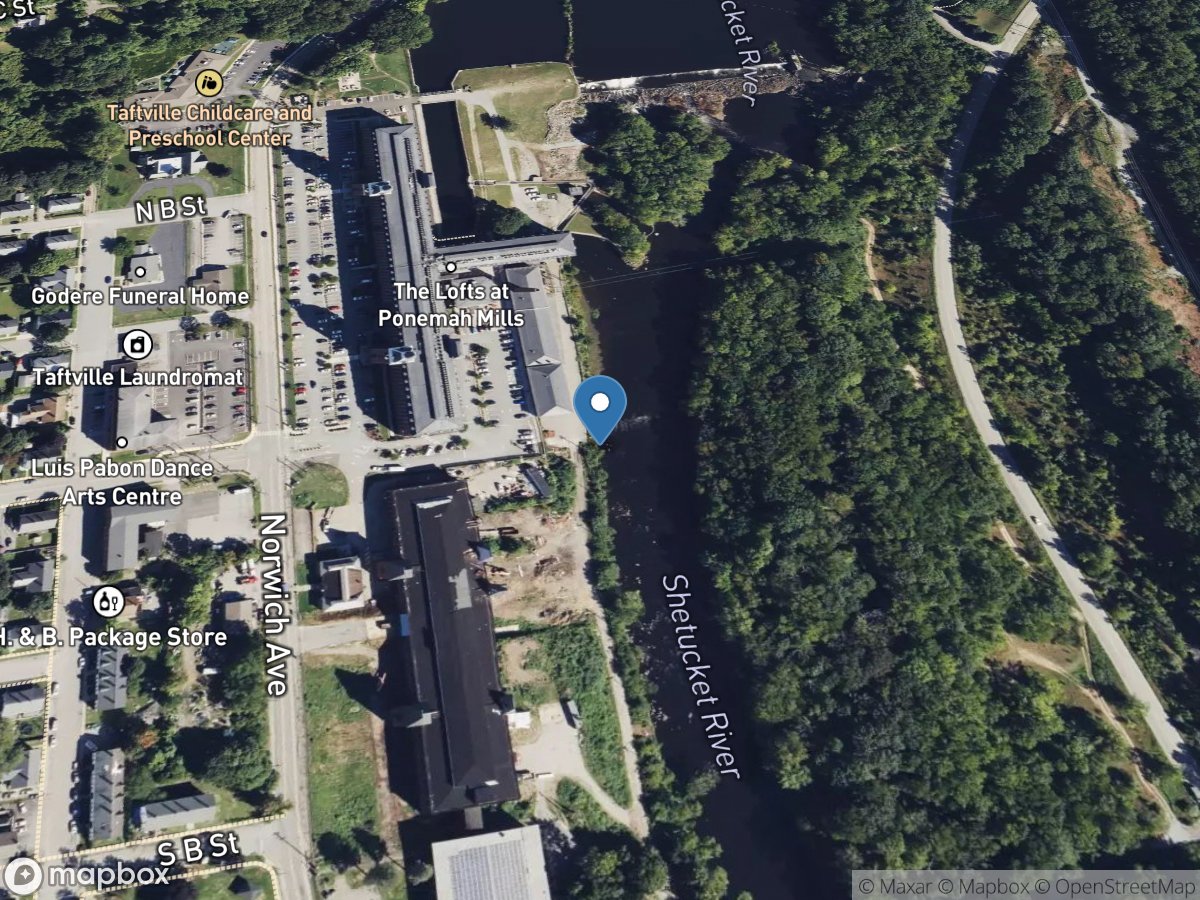Shetucket River at Taftville, CT location