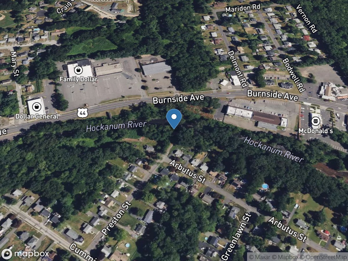 Hockanum River near East Hartford, CT location