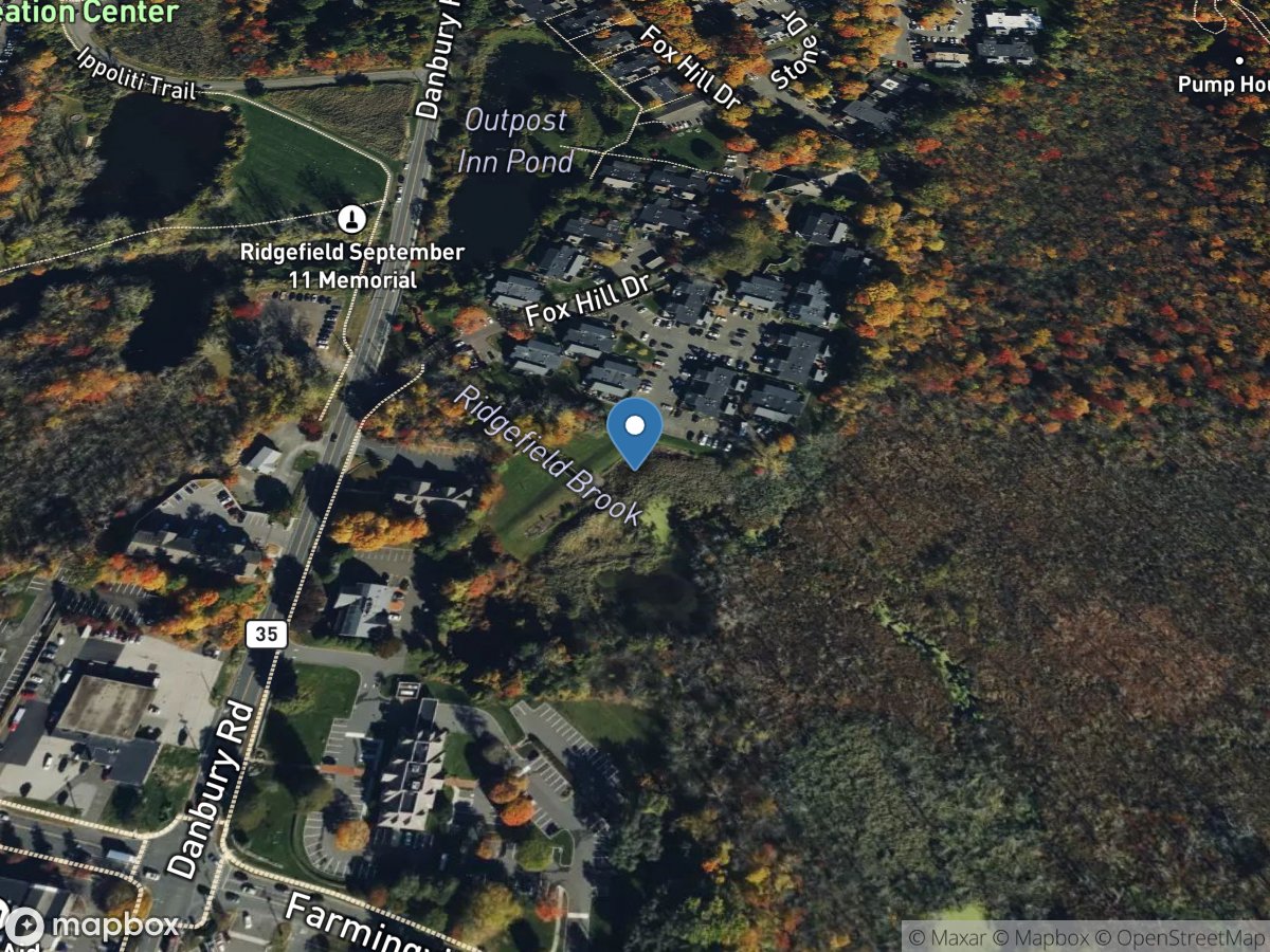 Ridgefield Brook at Ridgefield, CT location