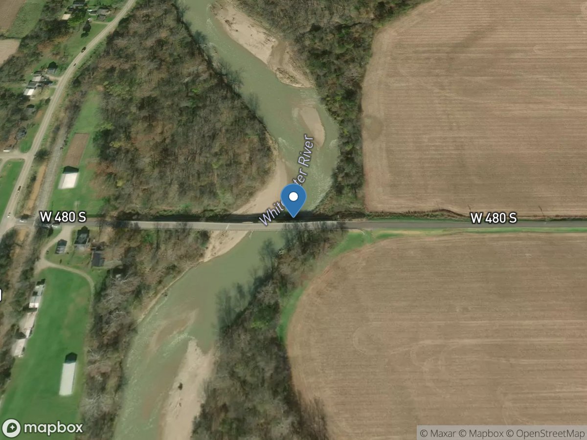 Whitewater River near Alpine, IN location