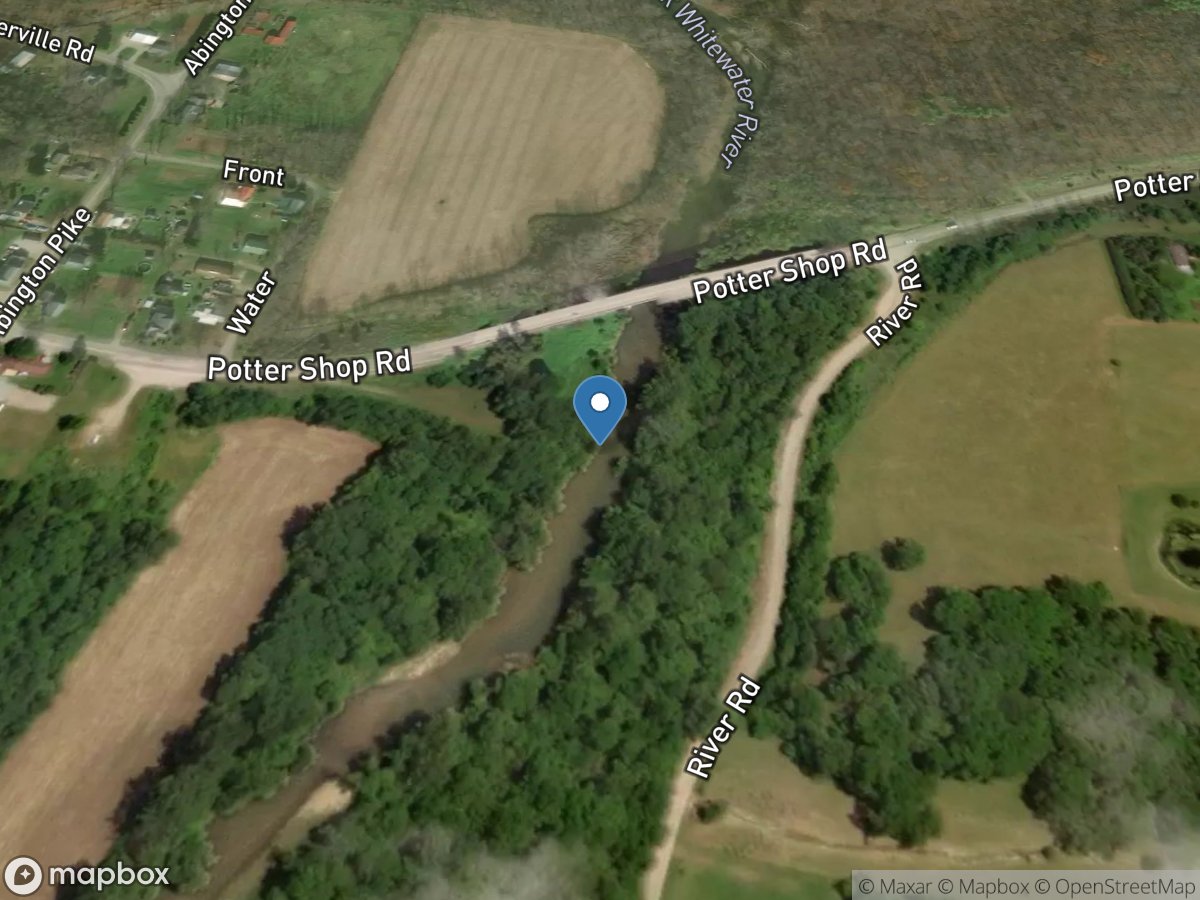 East Fork Whitewater River at Abington, IN location