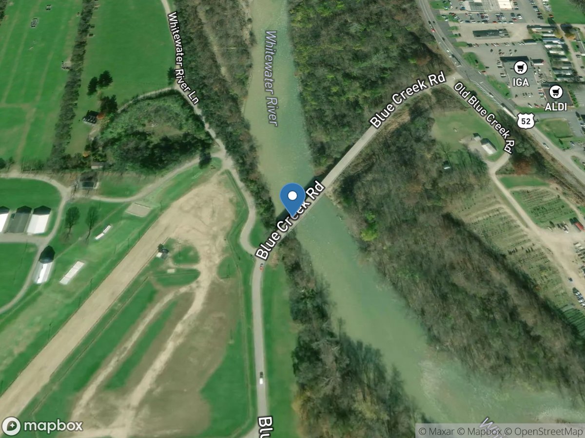 Whitewater River at Brookville, IN location