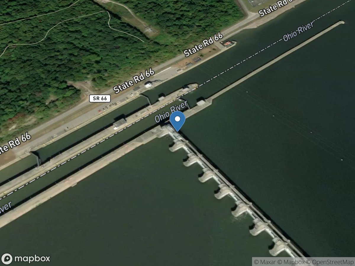 Ohio River at Cannelton DAM at Cannelton, IN location