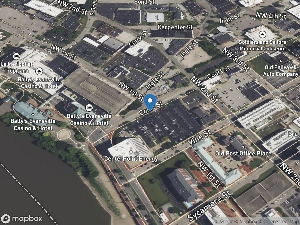 Ohio River at Evansville, IN location