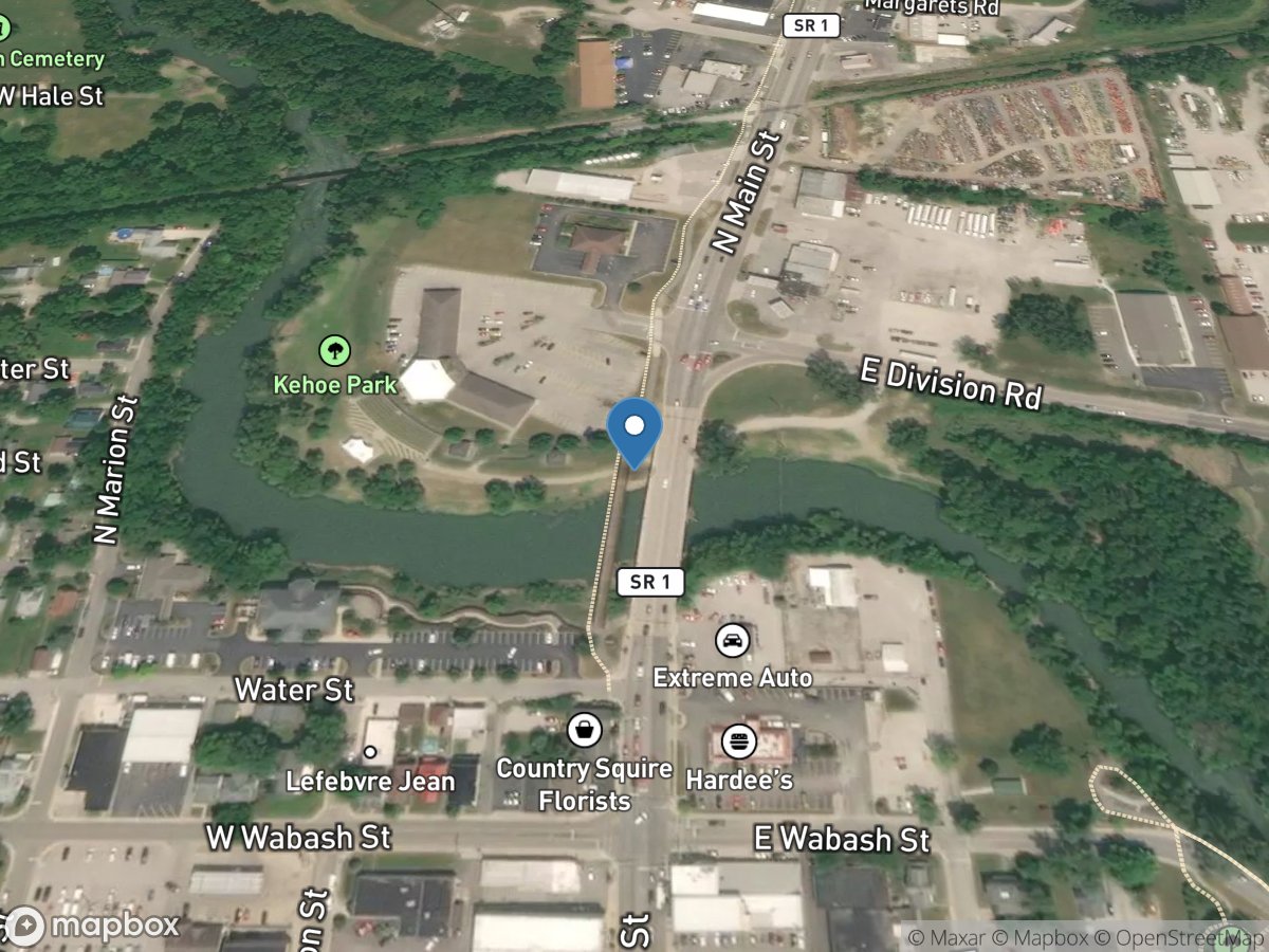 Wabash River at Bluffton, IN location