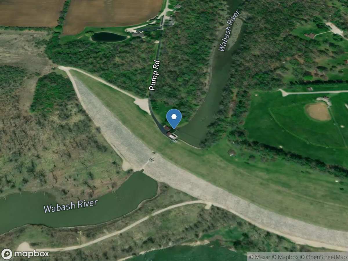 Wabash River at Markle, IN location