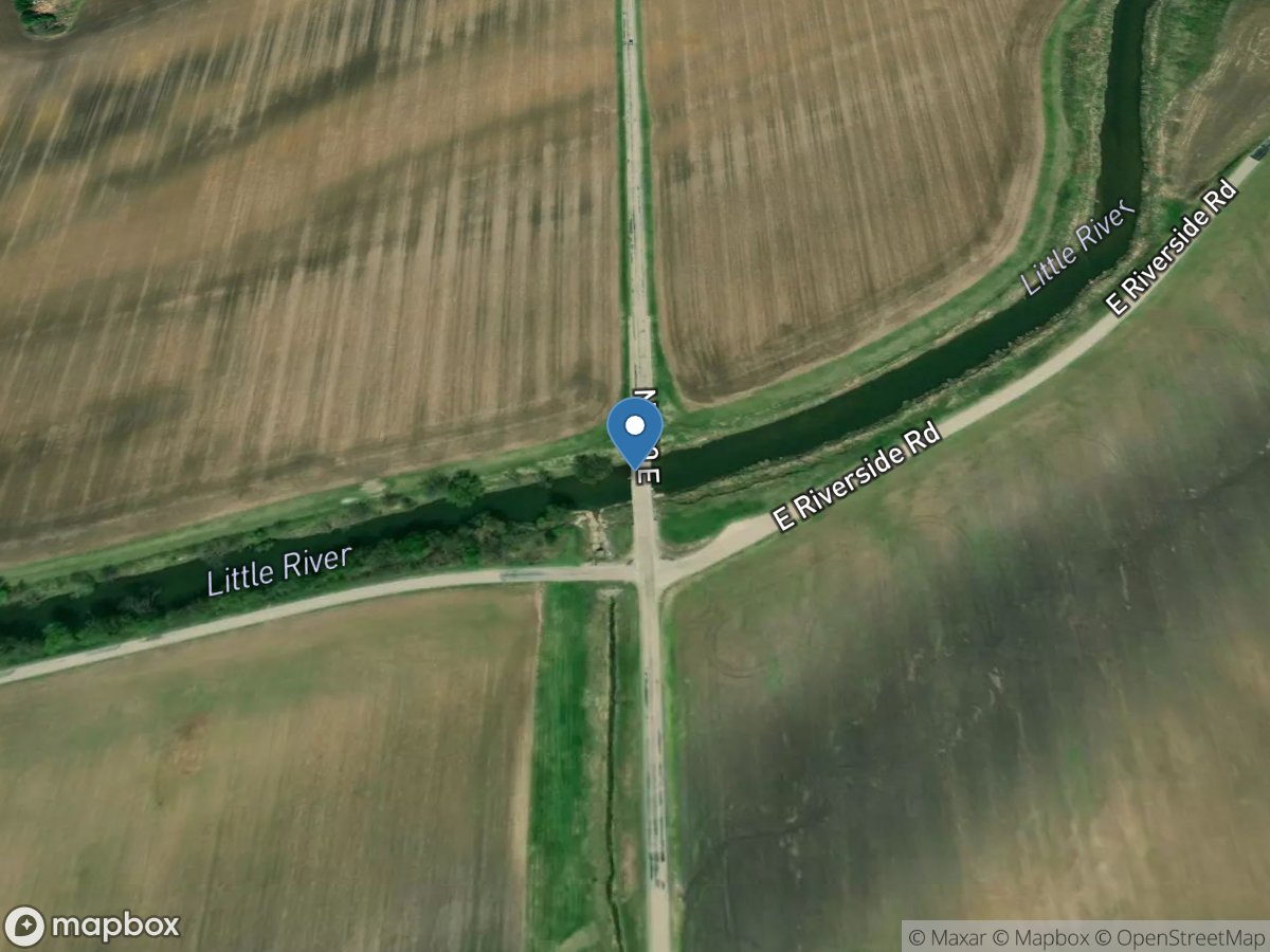 Little River near Huntington, IN location