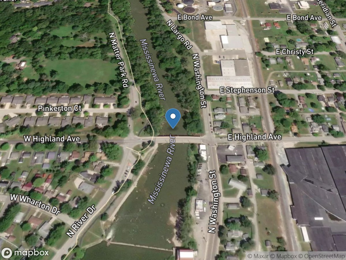 Mississinewa River at Marion, IN location