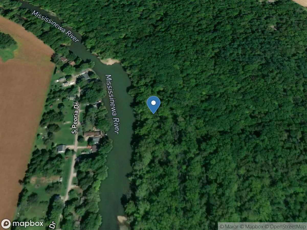 Mississinewa River at Peoria, IN location