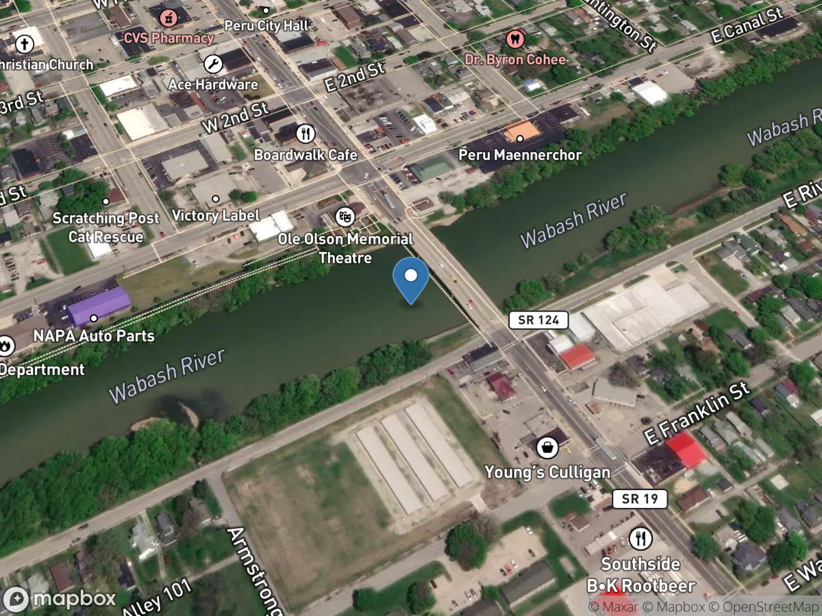 Wabash River at Peru, IN location