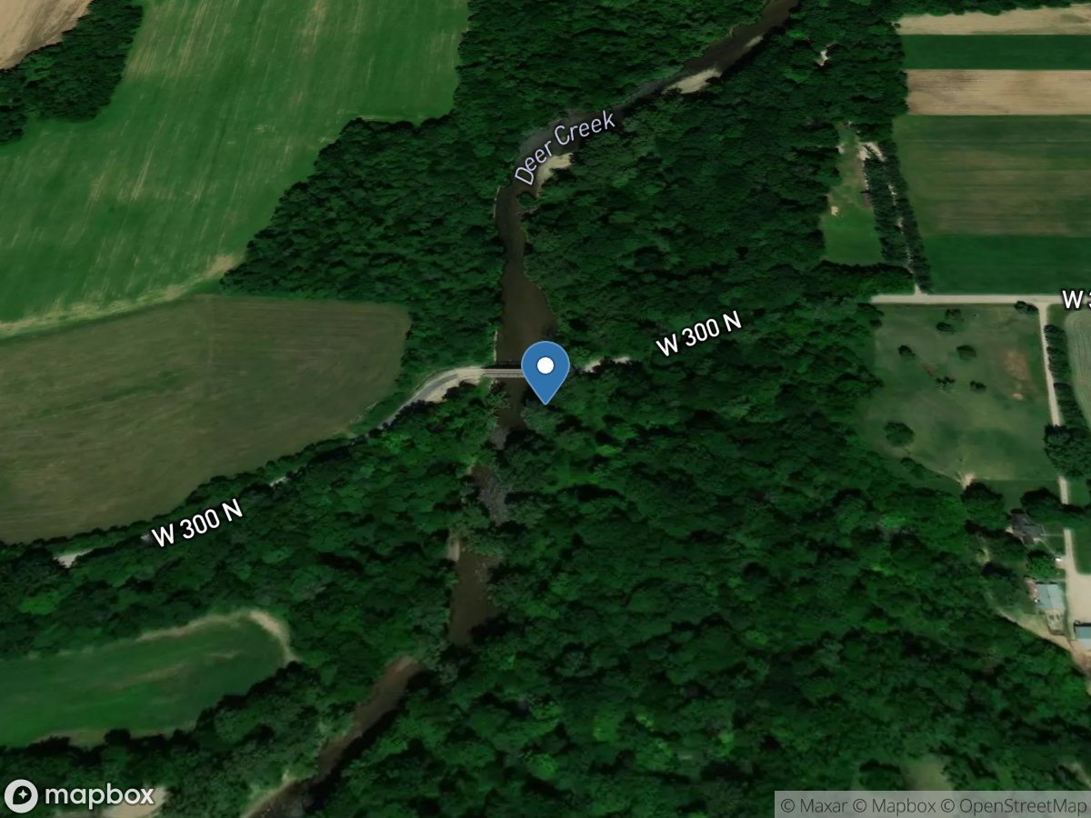 Deer Creek near Delphi, IN location