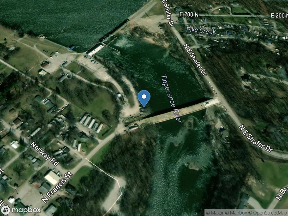 Tippecanoe River at Norway, IN location