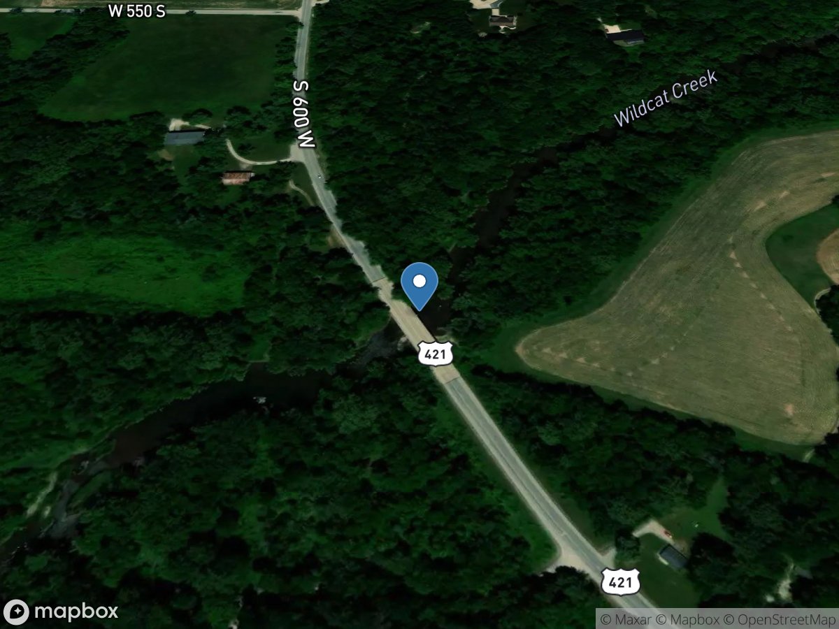 Wildcat Creek at Owasco, IN location