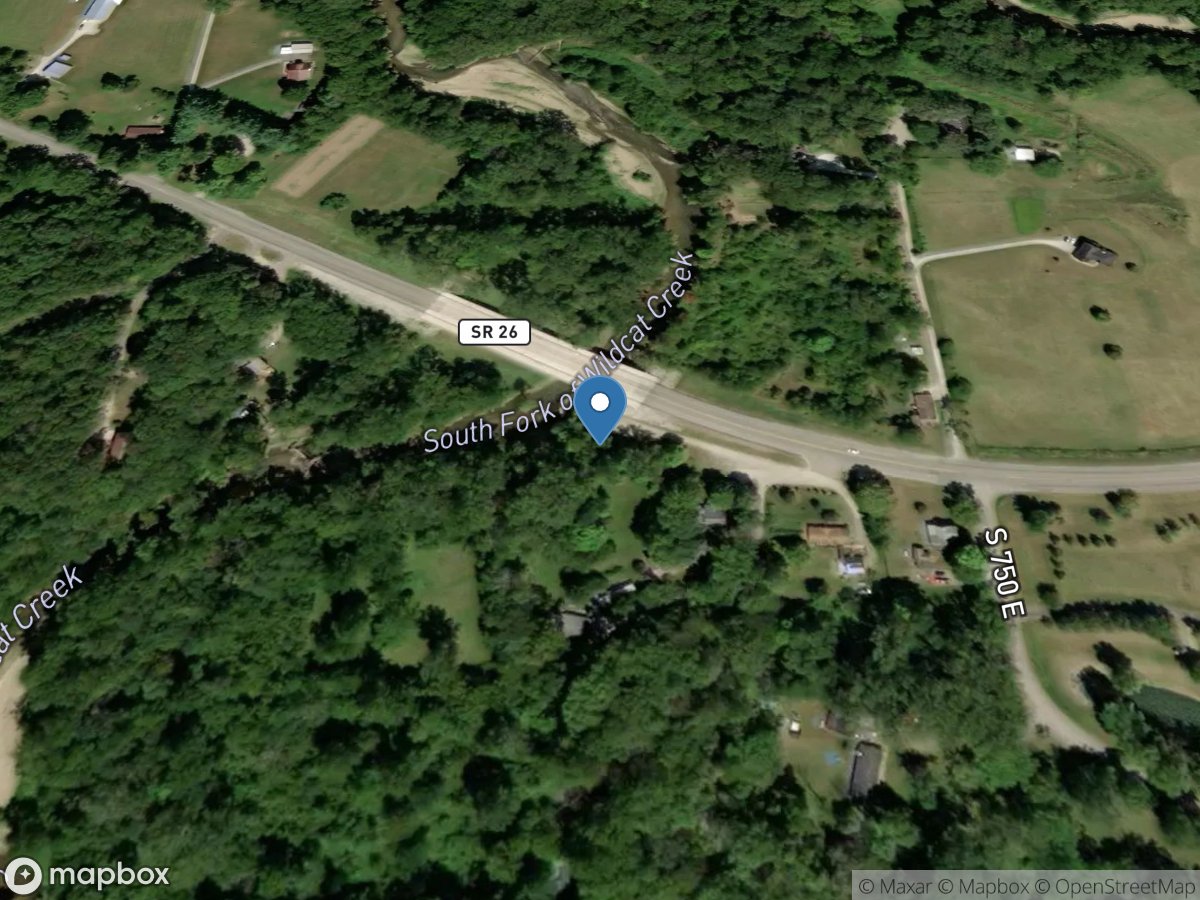 South Fork Wildcat Creek near Lafayette, IN location