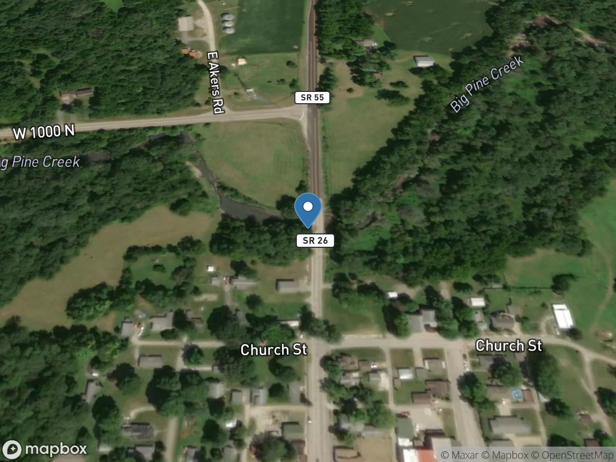 Big Pine Creek at Pine Village, IN location