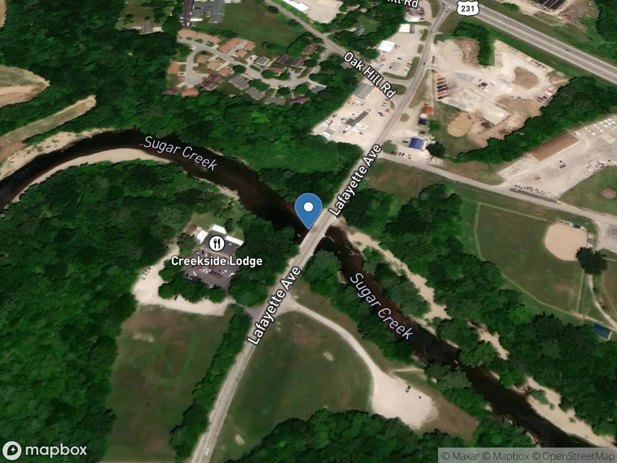 Sugar Creek at Crawfordsville, IN location