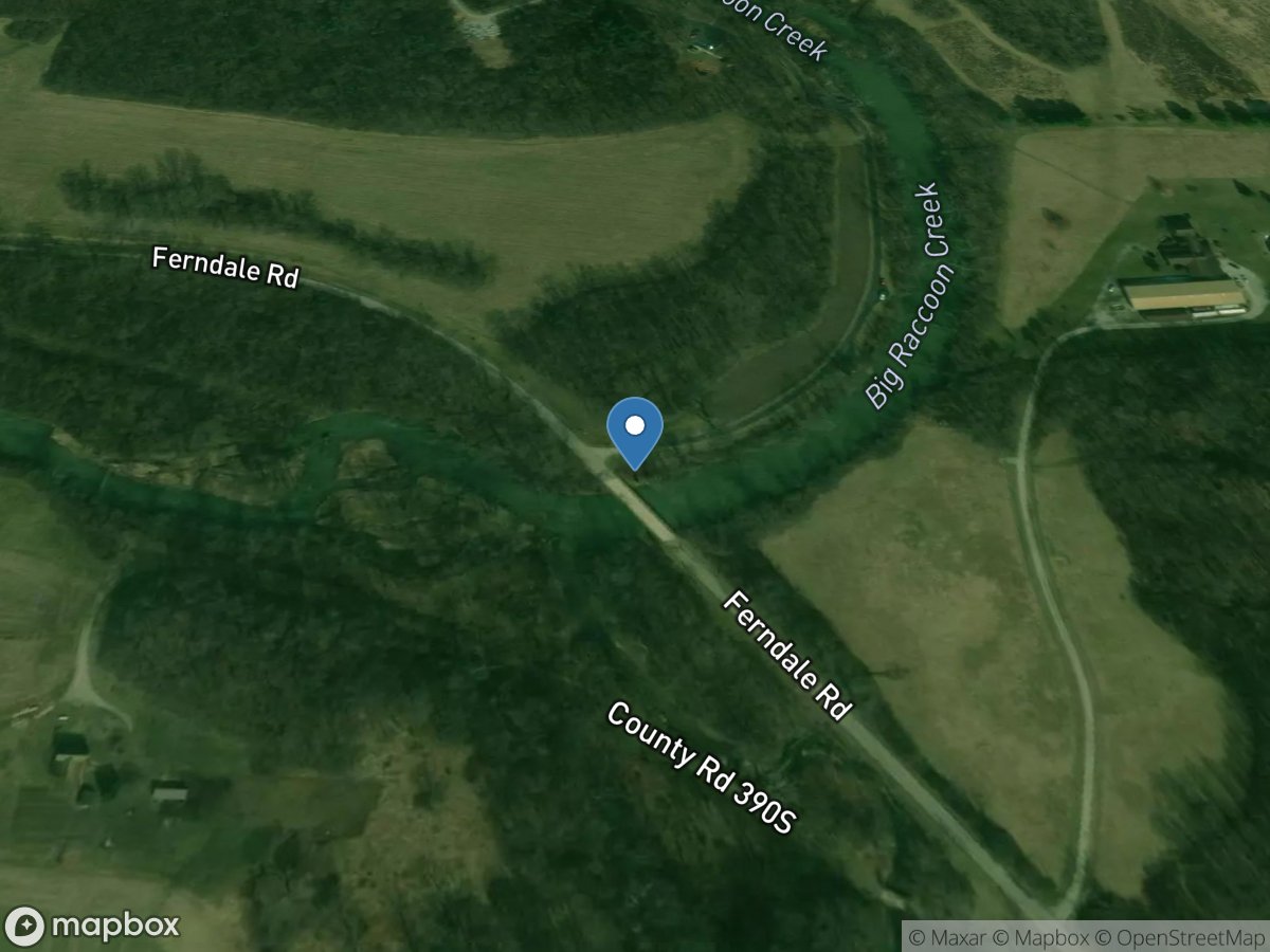 Big Raccoon Creek at Ferndale, IN location