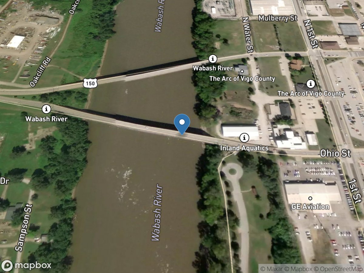 Wabash River at Terre Haute, IN location