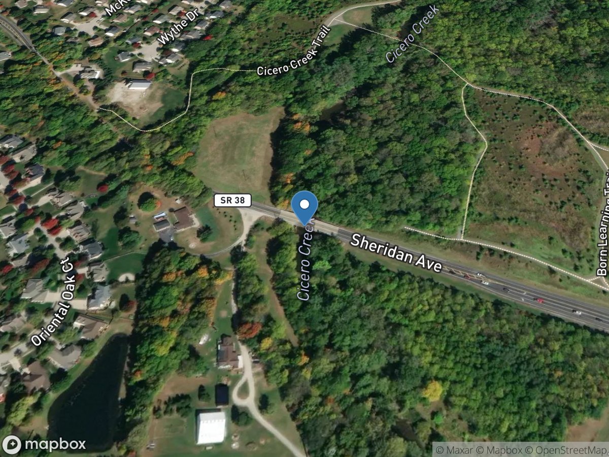 Cicero Creek at Noblesville, IN location