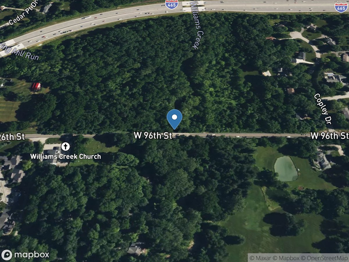 Williams Creek at 96th Street, Indianapolis, IN location