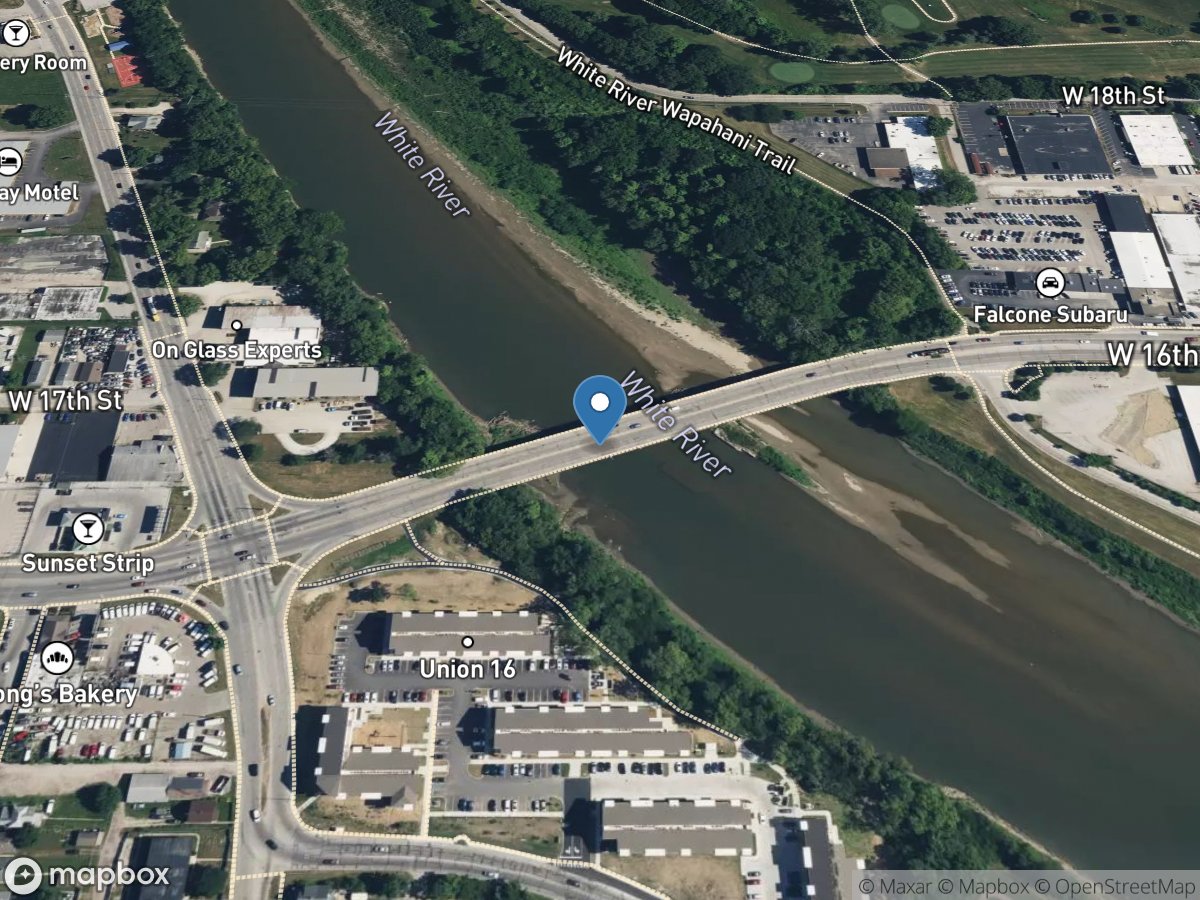 White River at 16th Street at Indianapolis, IN location