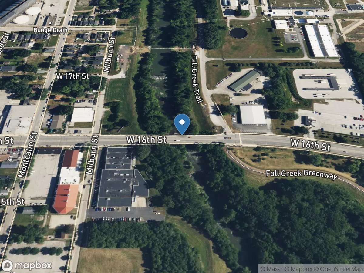 Fall Creek at 16th Street at Indianapolis, IN location