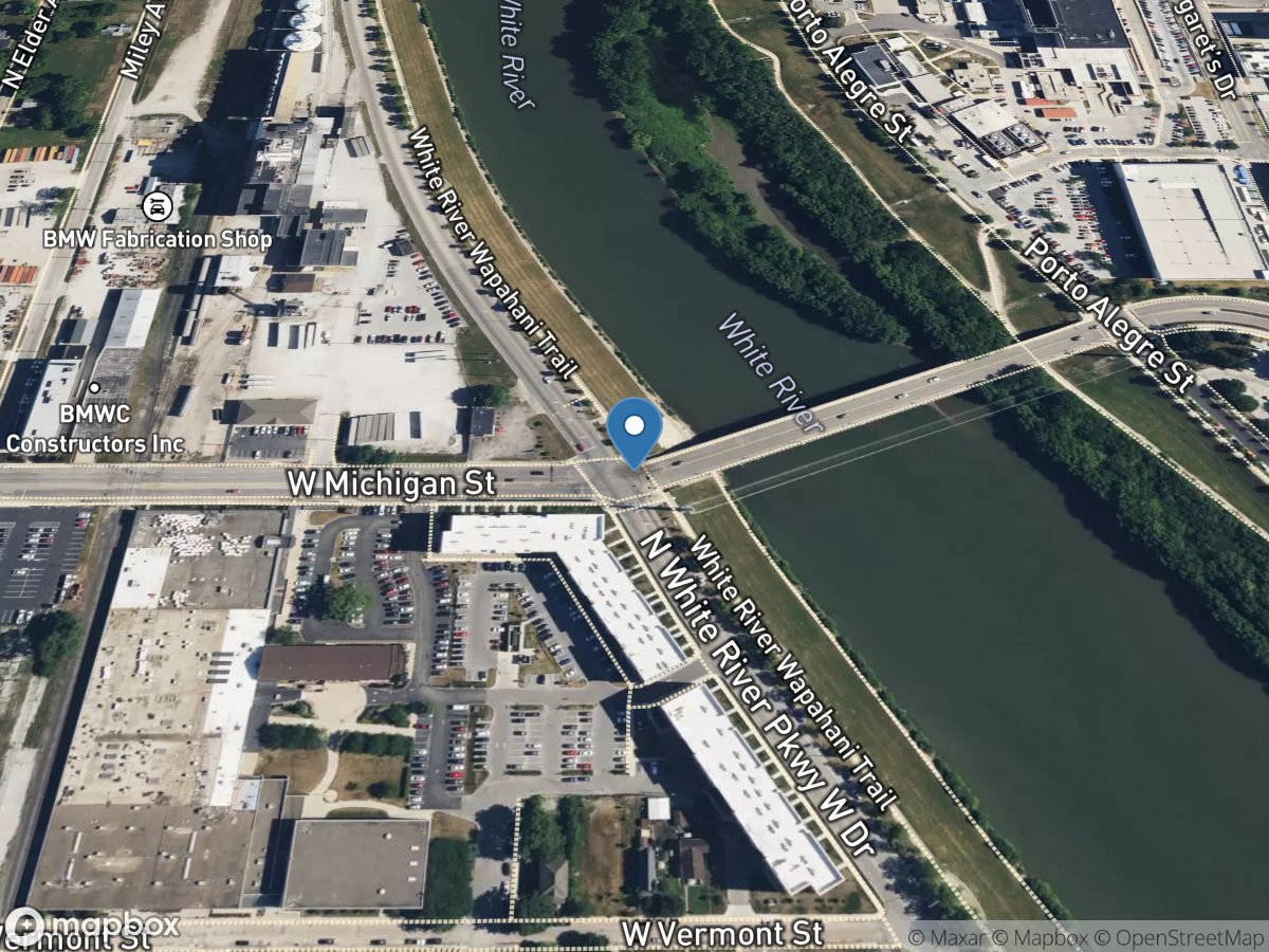 White River at Michigan Street at Indianapolis, IN location