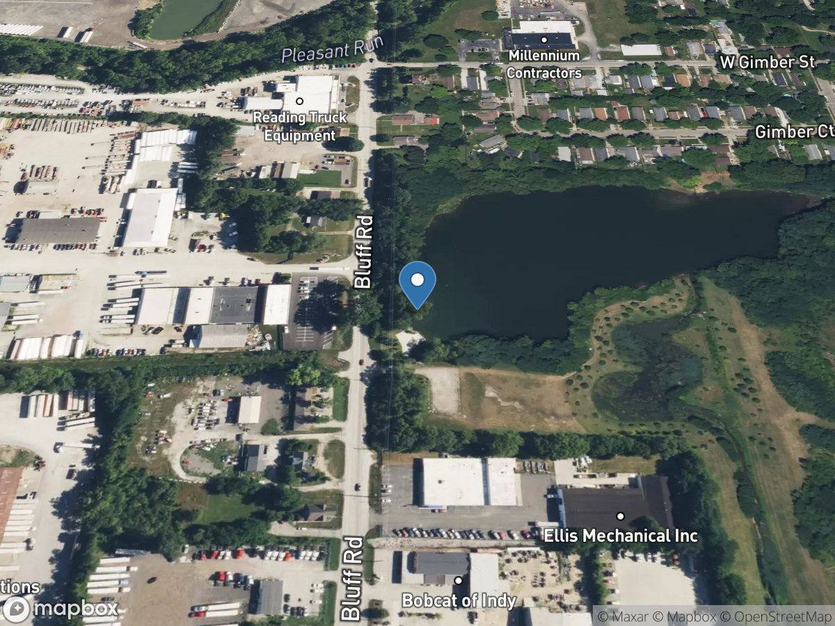 Germania Creek at West Street at Indianapolis, IN location