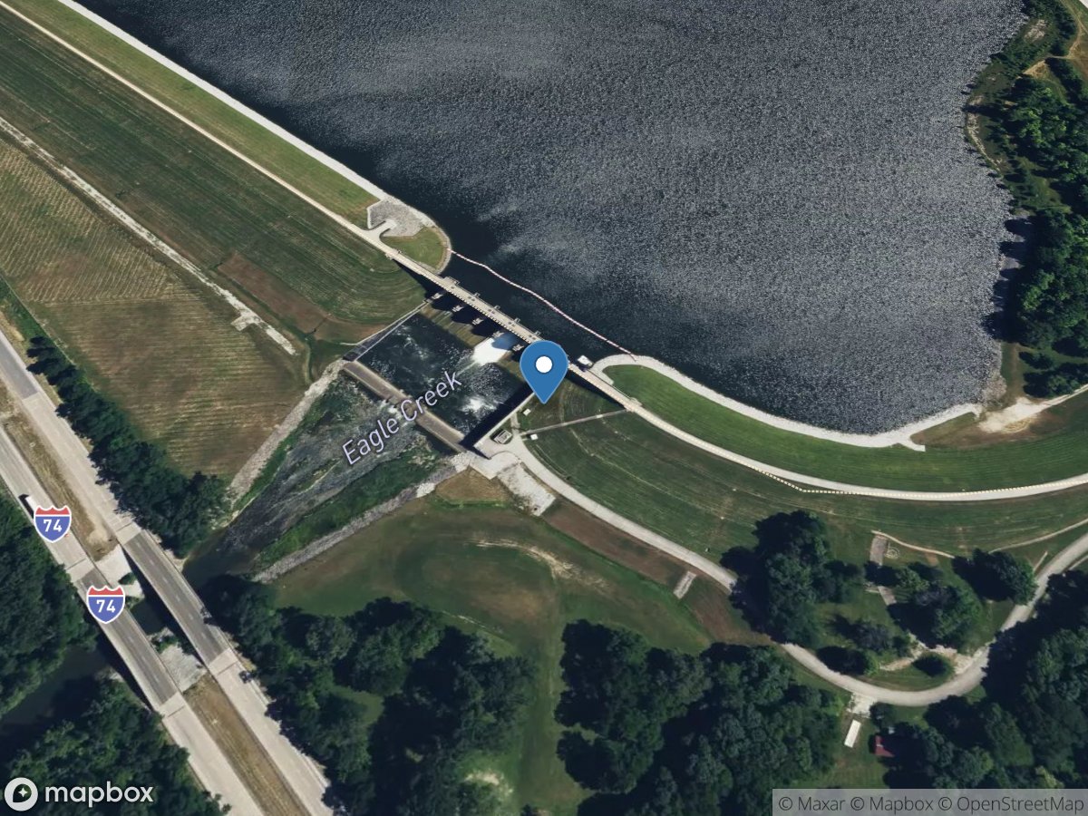 Eagle Creek below Reservoir at Indianapolis, IN location